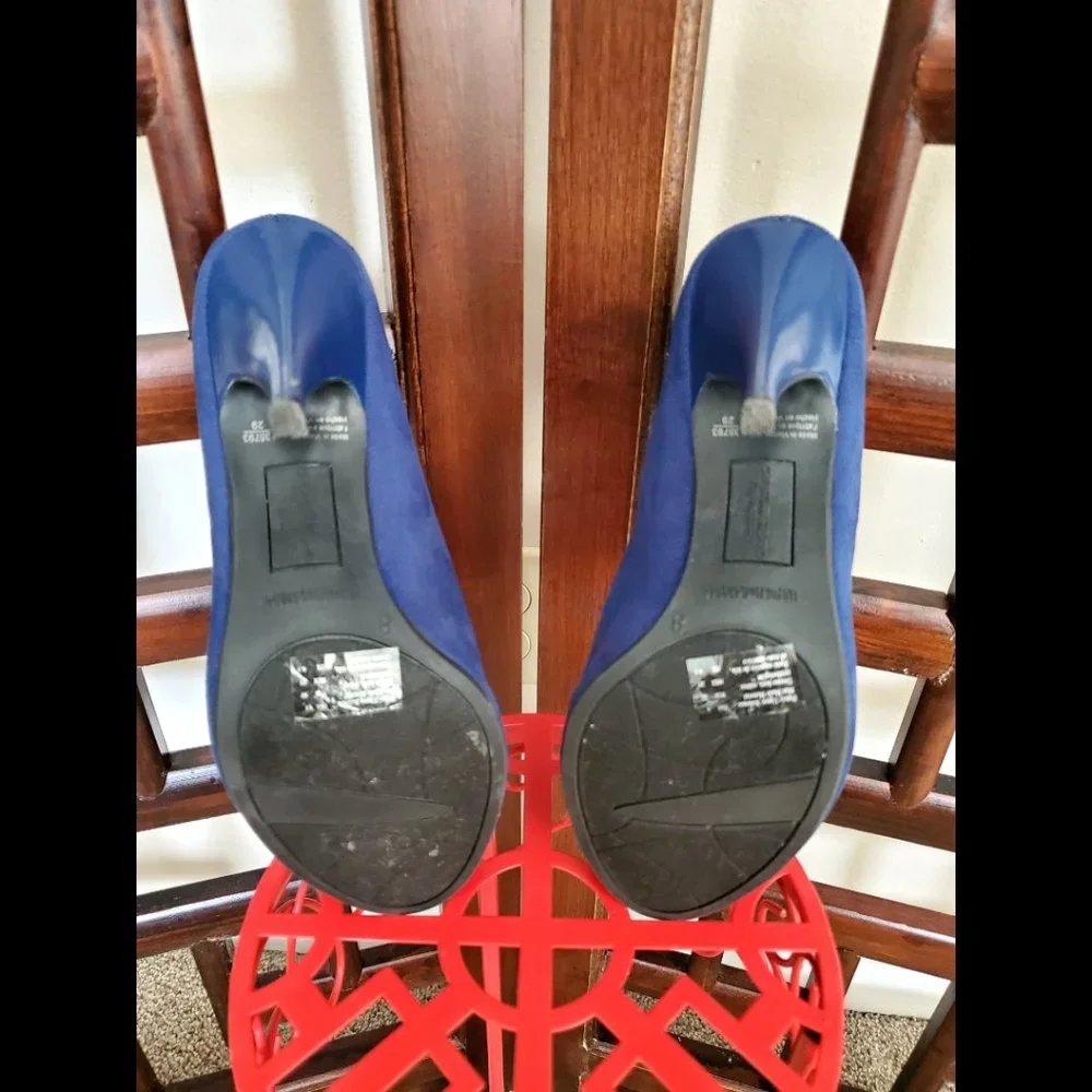 Christian Siriano blue Faux Suede Shoes Heels for payless (Size 8) - Picture 9 of 11
